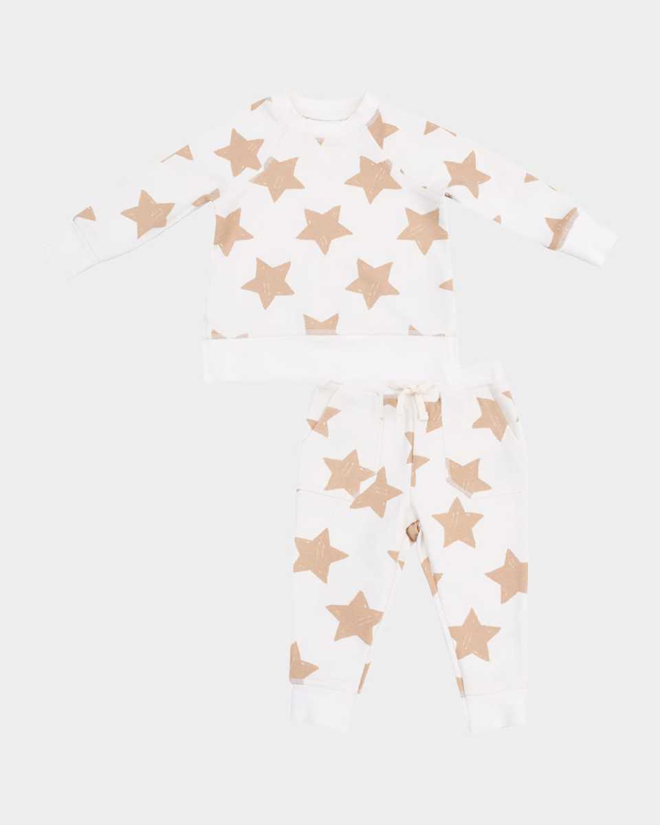 Boy's Stars Raglan Sweatshirt & Joggers Set, Size 6M-3
